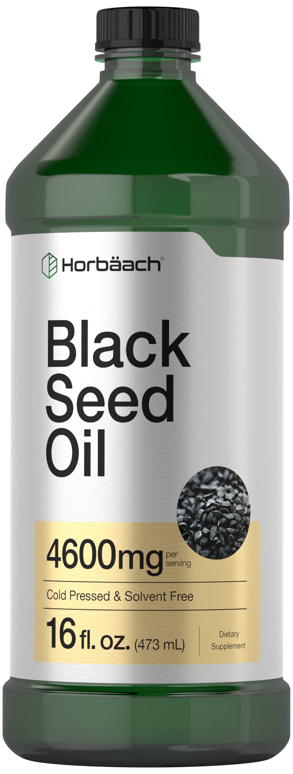 Horbäach Black Seed Oil Liquid 16oz bottle with label