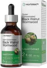 Horbaach Black Walnut Hull Wormwood Extract Tincture 2 oz bottle
