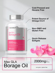 Softgels of Horbaach Borage Oil 2000 mg per serving