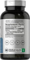 Supplement facts panel of Horbäach Magnesium Glycinate