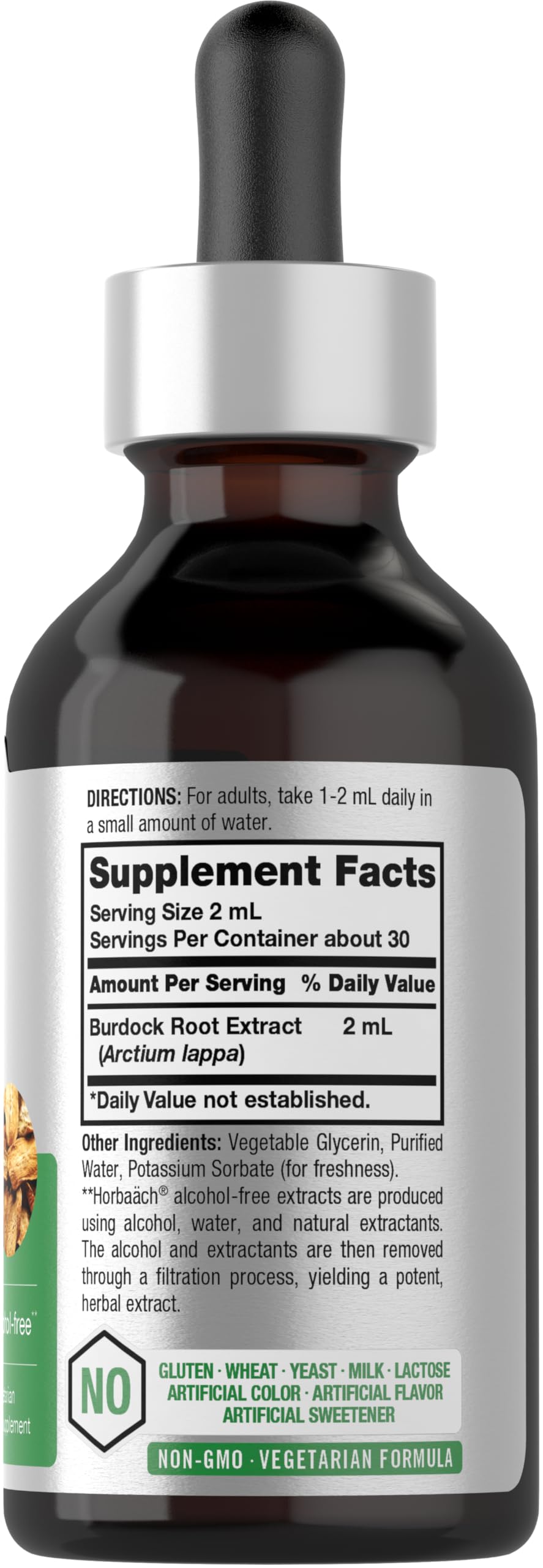 Dropper-cap bottle of Burdock Root Tincture