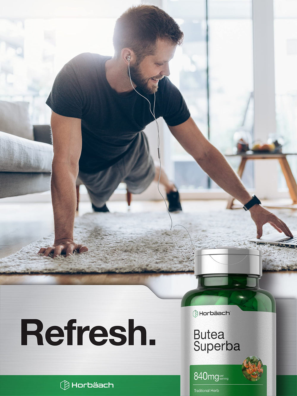 Ingredients overview of Horbäach Butea Superba Root 840 mg