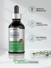 Side view of Horbaach Cayenne Pepper Tincture bottle