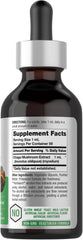 Close-up of Horbaach Chaga Mushroom Extract label on bottle