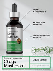 Horbaach Chaga 2oz bottle with dropper and herbal context