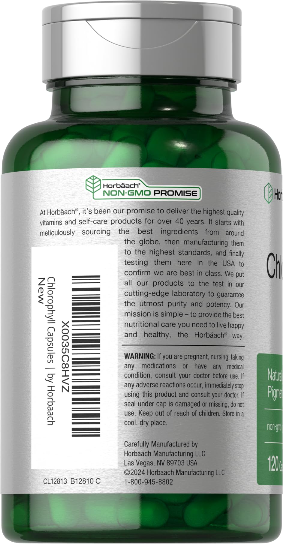 Close-up of Horbaach Chlorophyll quick-release capsule
