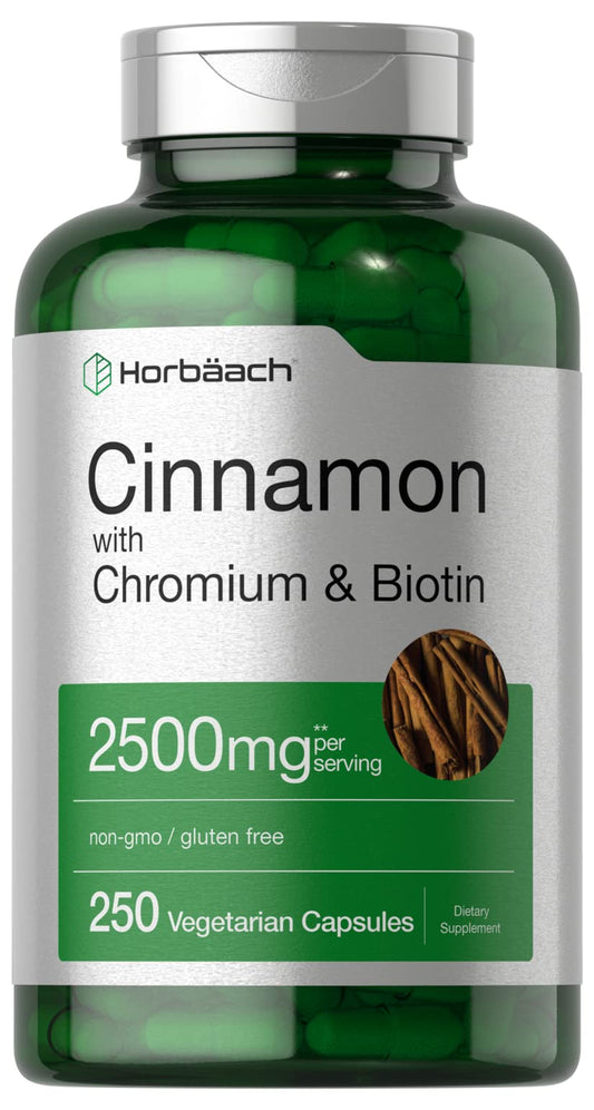 Horbäach Cinnamon with Chromium Picolinate bottle - front view