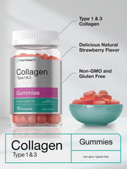 Close-up of Horbäach Collagen Gummies strawberry - image 1