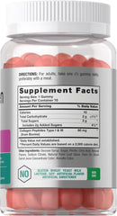 Horbäach Collagen Gummies bottle label - strawberry flavor