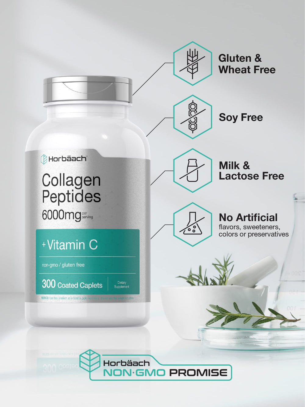Close-up of hydrolyzed collagen peptide capsules