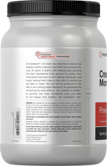 Back side of Horbäach Creatine Monohydrate Powder bottle