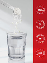 Usage image showing Horbäach Creatine Monohydrate Powder being mixed