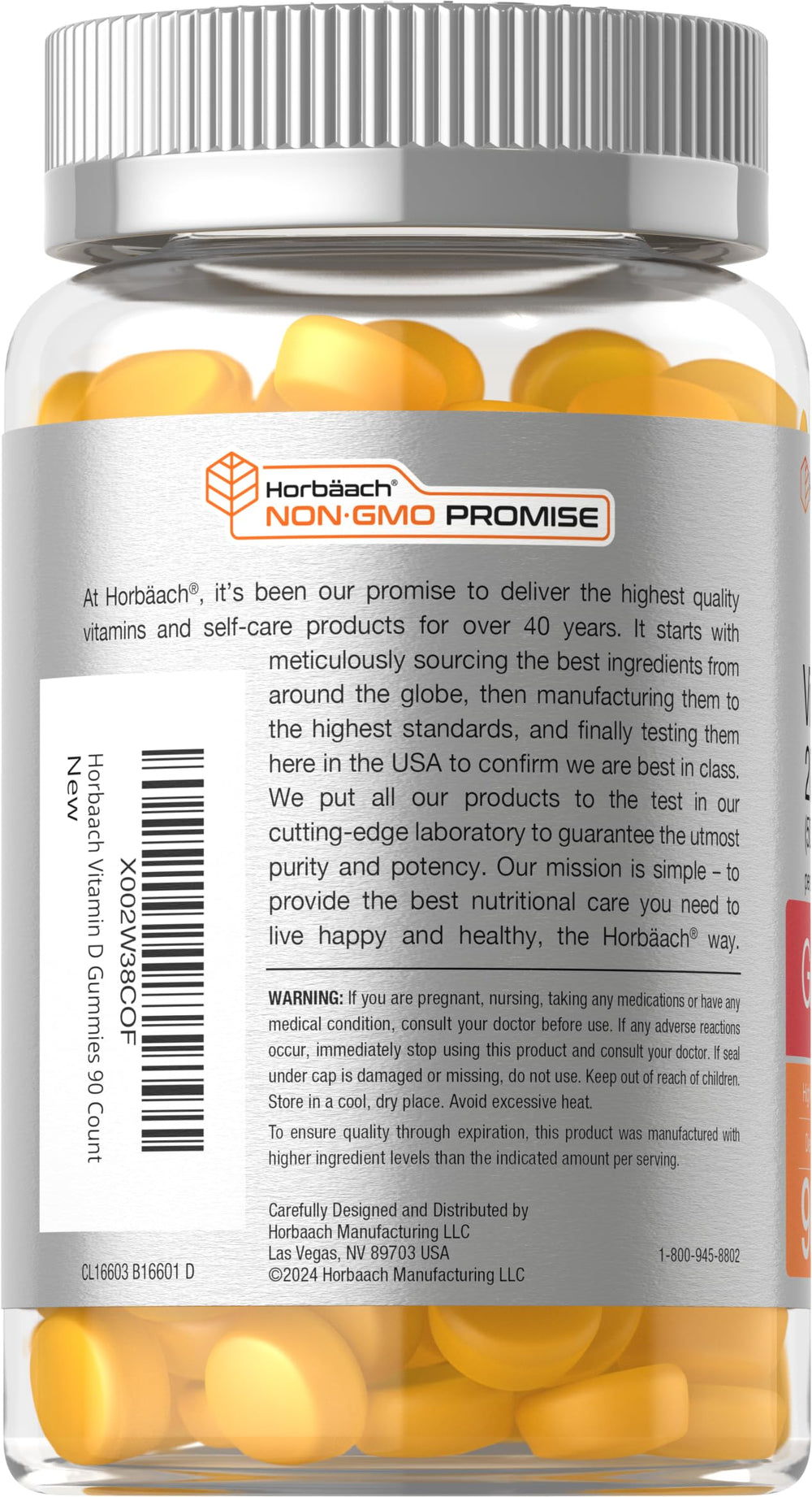 Pineapple flavored Vitamin D3 gummies bottle and outer packaging