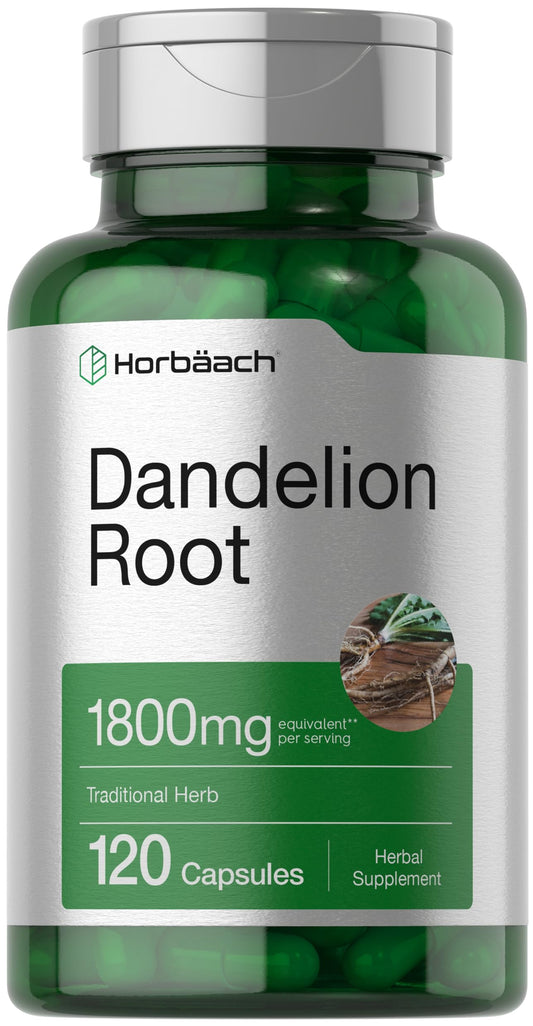 Horbäach Dandelion Root 1800mg bottle with label