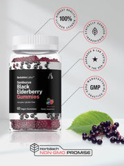 Ingredients label for Horbaach Black Elderberry Gummies