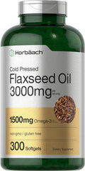 Horbäach Flaxseed Oil Softgel Capsules bottle front view