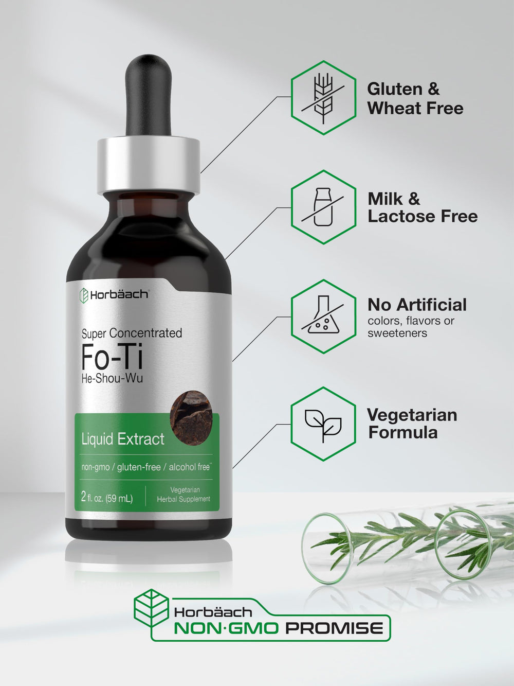 Packaging overview of Horbaach FoTi Herbal Extract