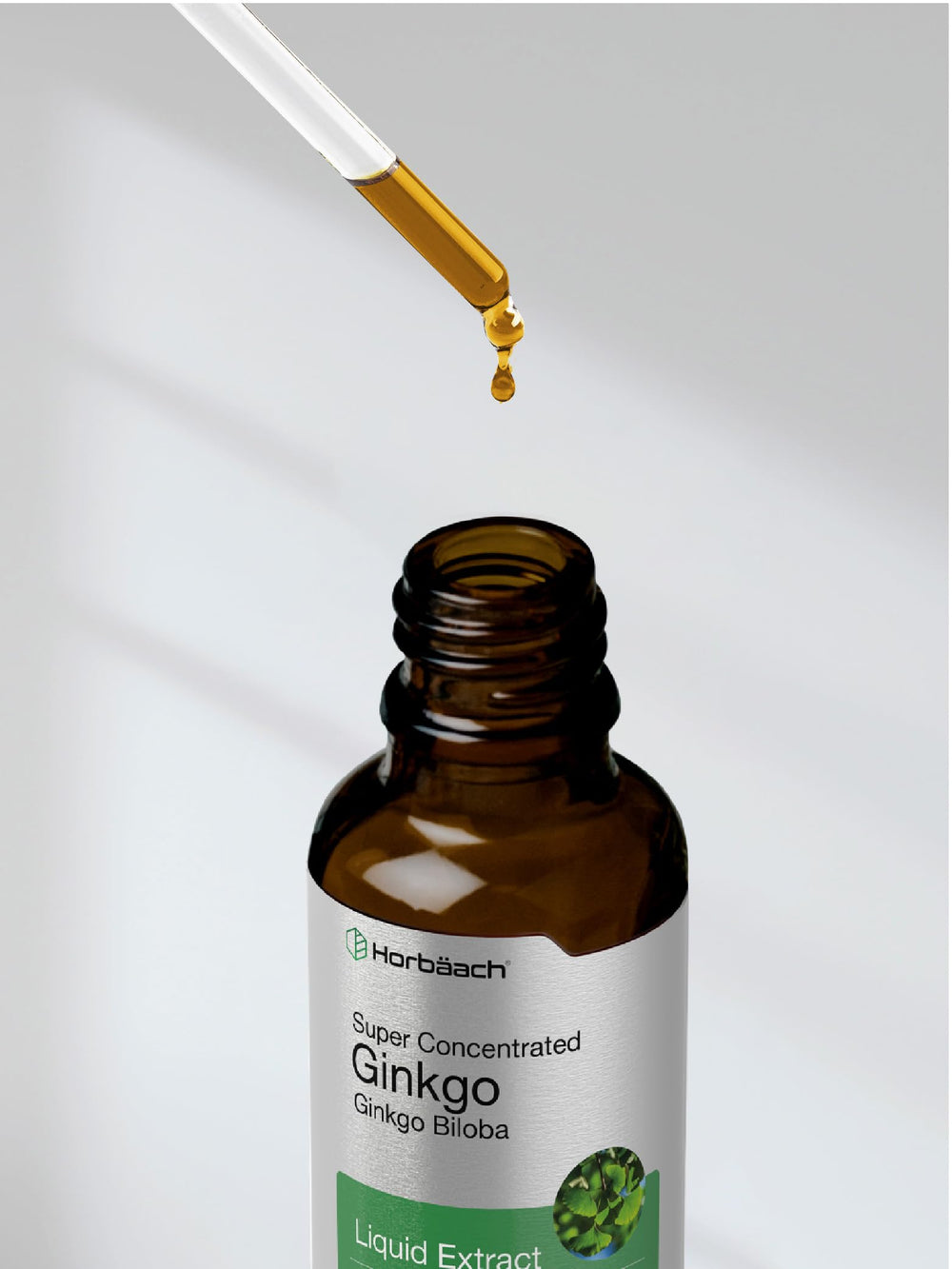Laboratory testing seal on Horbäach Ginkgo Biloba label