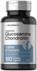 Horbäach Glucosamine Chondroitin MSM Turmeric 180-coated caplets bottle