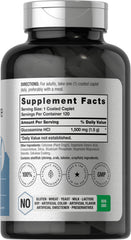 Side view of Horbäach Glucosamine HCL bottle