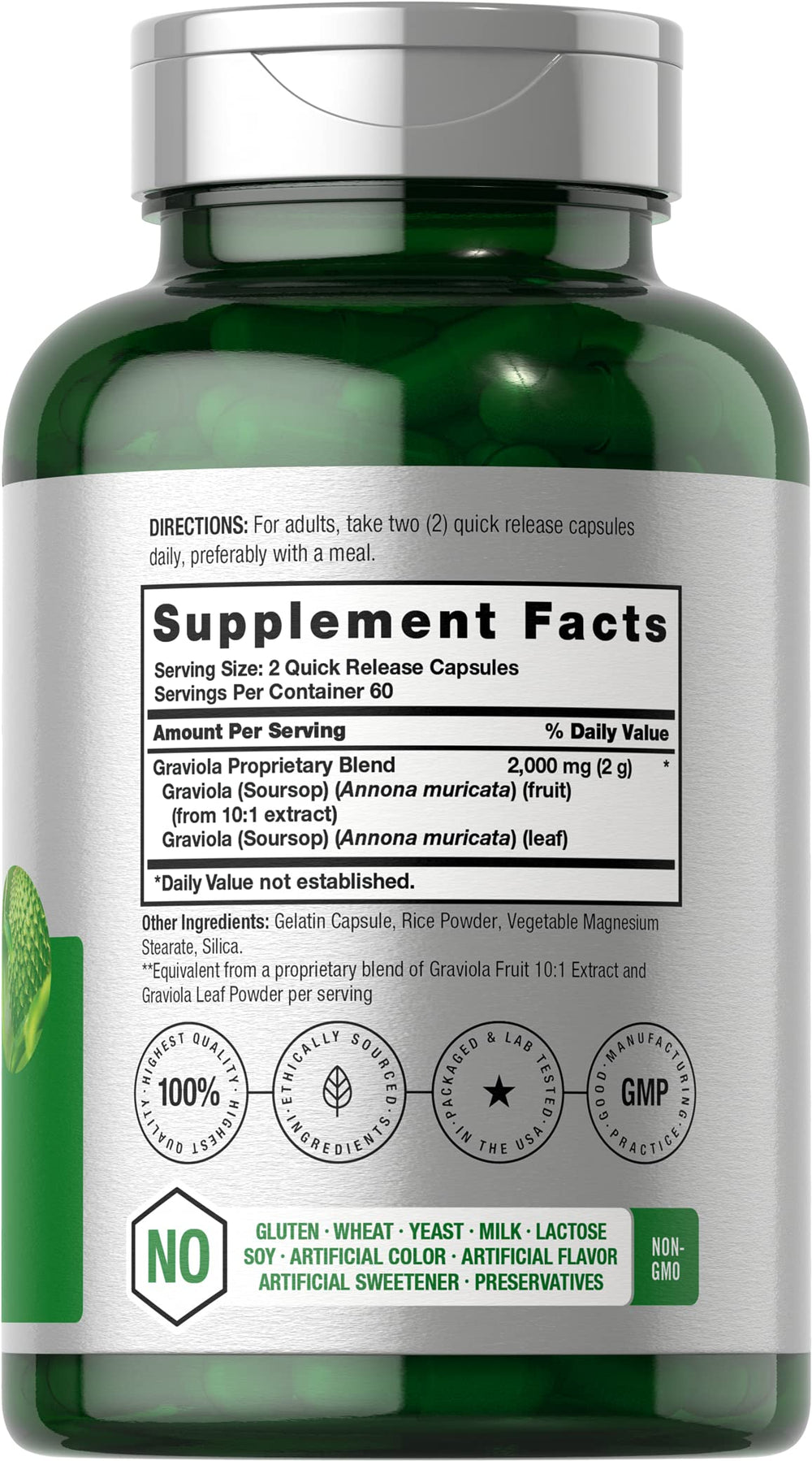 Proprietary Graviola fruit and leaf blend