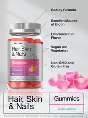 Icons highlighting Biotin, Vitamin C, and Vitamin E