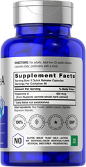 Close-up of Huperzine A capsules in bottle