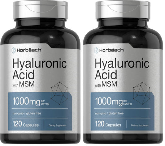 Horbäach Hyaluronic Acid with MSM bottle and label
