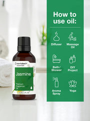 Jasmine fragrance oil used in a diffuser setup with Horbaach
