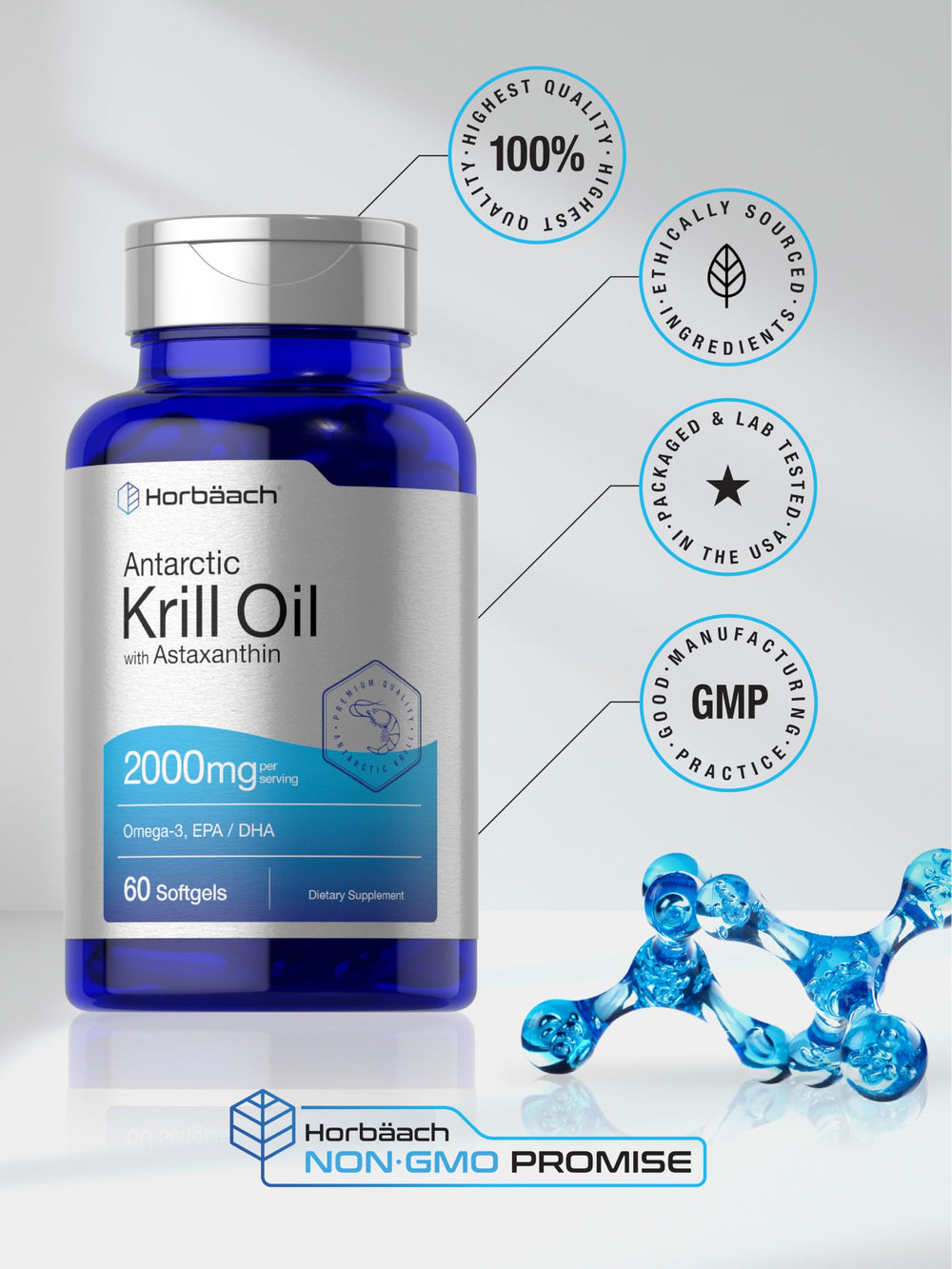 Laboratory-tested Horbaach Krill Oil for purity and potency