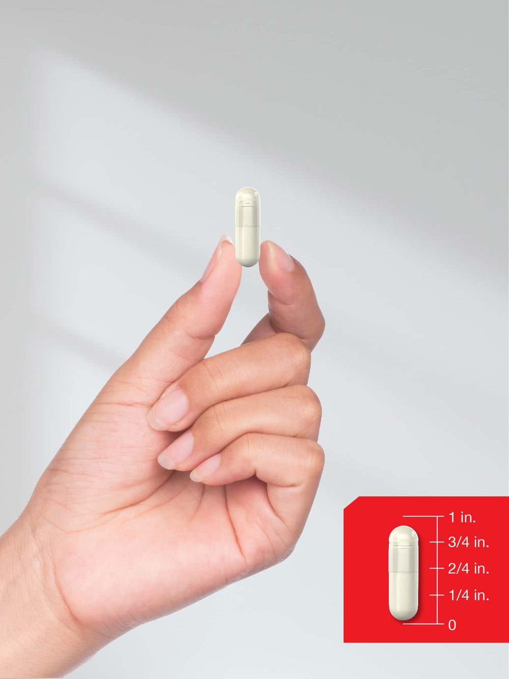 Product packaging showing 150 powder pills and quality seals