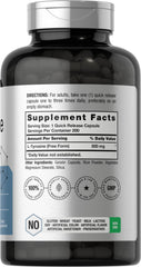 Close-up of L-Tyrosine 500mg Free Form capsule
