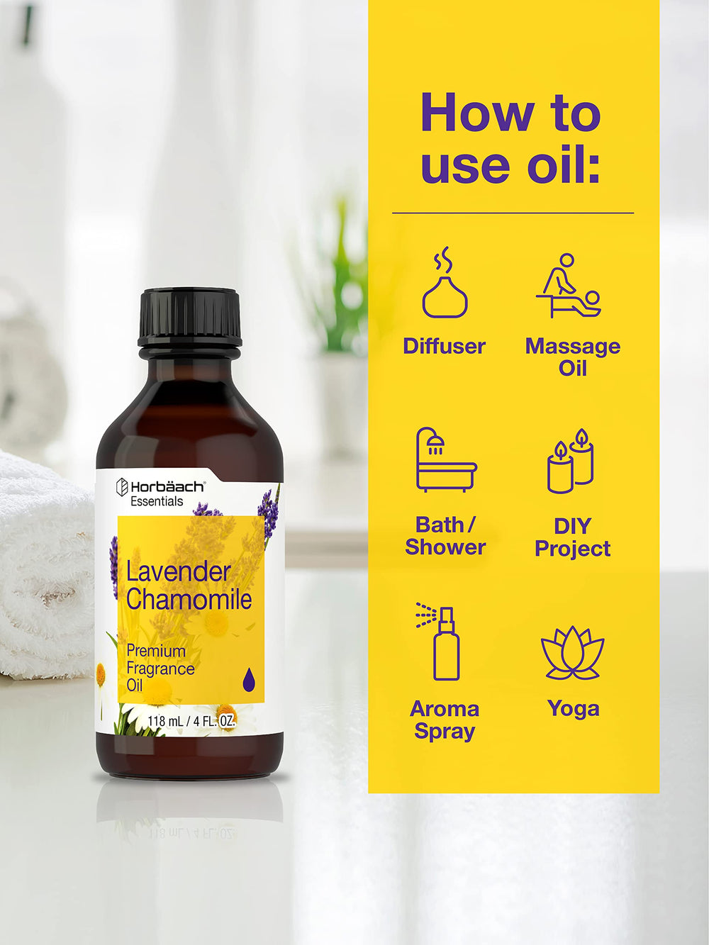 Diffuser with Horbäach Lavender Chamomile Fragrance Oil