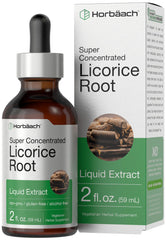 Horbäach Licorice Root Extract bottle label 2 oz alcohol-free tincture
