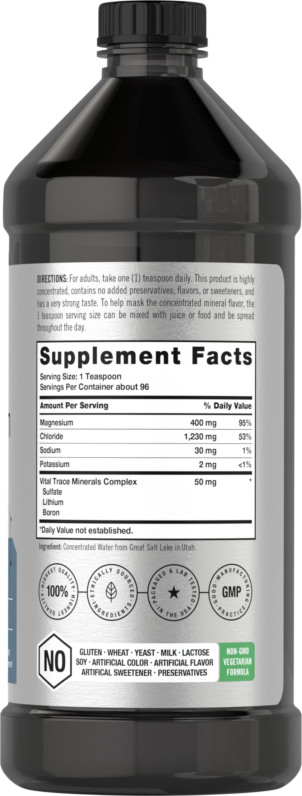 Serving size shows 400 mg of magnesium