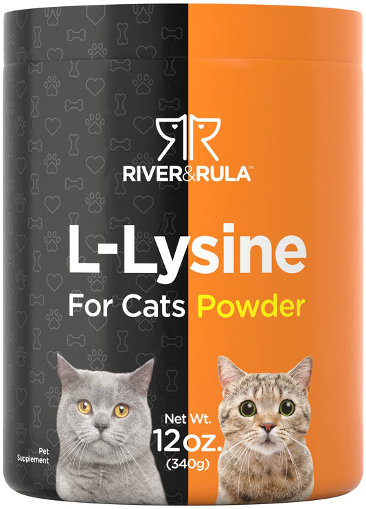 Front view of Horbaach L-Lysine Powder for Cats 500mg 12oz jar