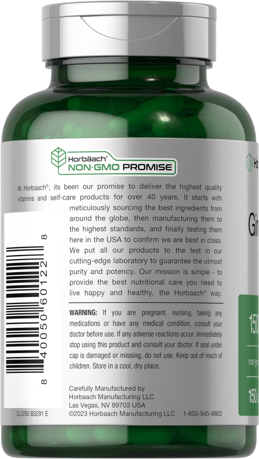 Laboratory tested ingredients guarantee on Horbaach packaging