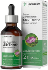 Horbäach Milk Thistle Liquid Extract bottle with 2 fl oz