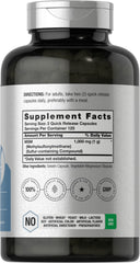 Close-up of Horbäach MSM capsules showing 1000 mg