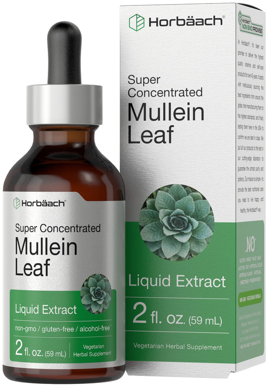Bottle of Horbaach Mullein Leaf Extract Drops, 2 fl oz