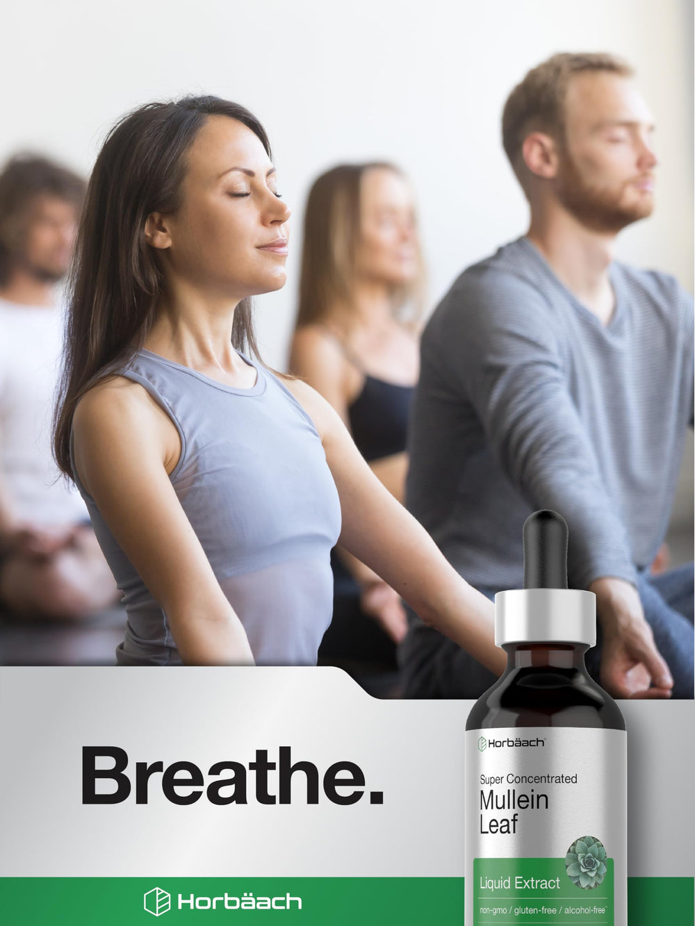 Usage scene showing Horbaach Mullein Leaf Extract Drops