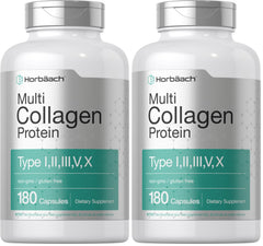 Front view of Horbaach Multi Collagen Protein bottle