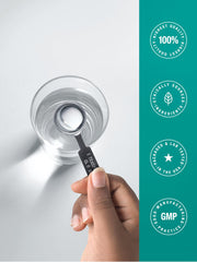 Serving size and dosage information on bottle label