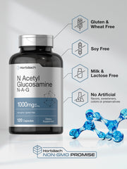 NAG supplement bottle with gluten-free and non-GMO claims