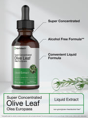 Side view of Horbaach Olive Leaf Extract Liquid bottle