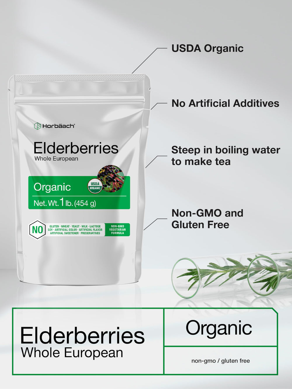 Whole European Organic Elderberries (Sambucus Nigra)
