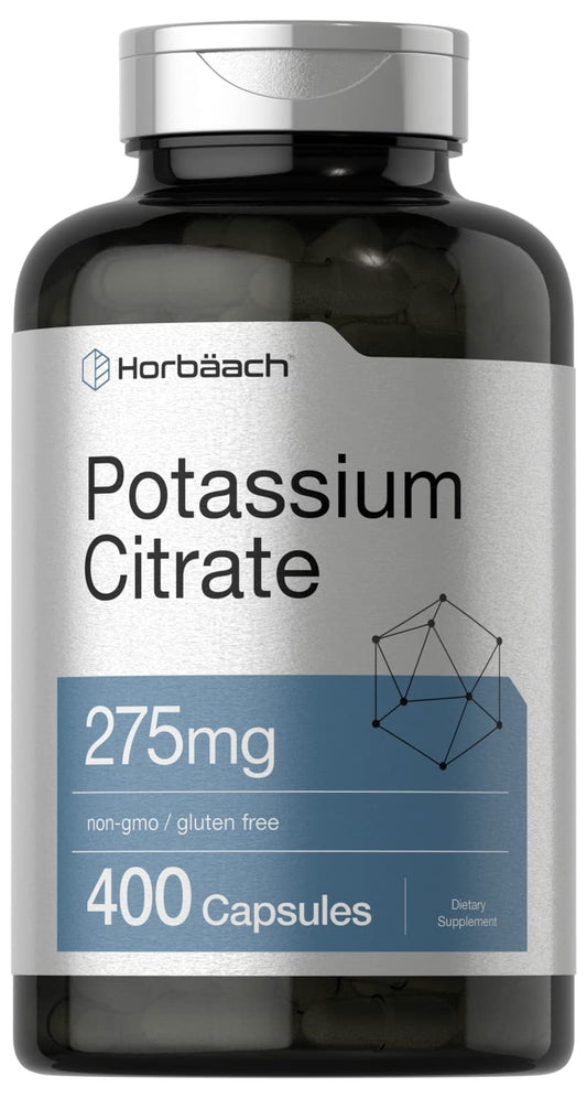 Horbäach Potassium Citrate 275 mg bottle label