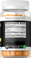 Back of Horbaach Probiotic Gummies bottle with supplement facts