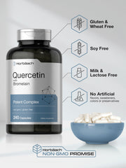 Gluten-free Non-GMO Horbaach quercetin bromelain bottle