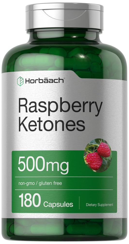 Horbäach Raspberry Ketones 500mg 180 capsules bottle